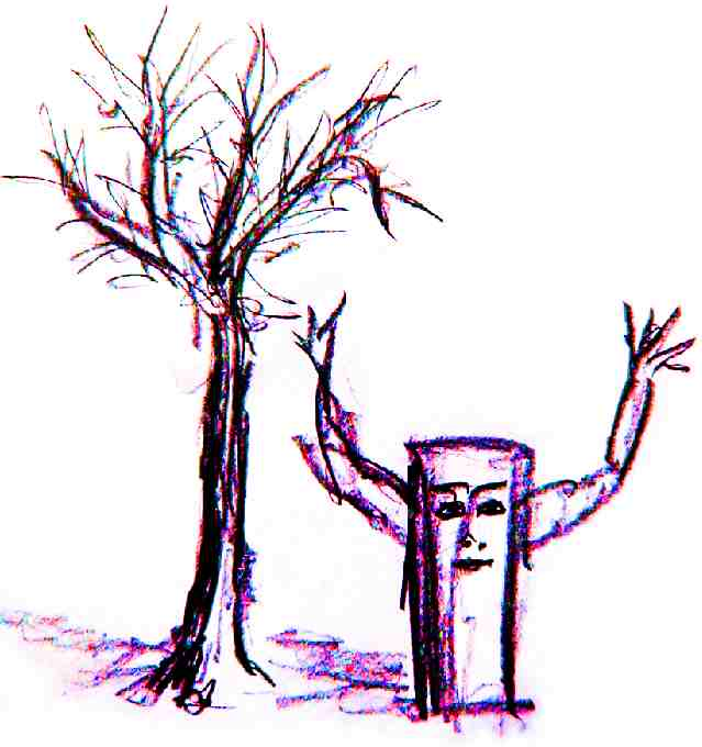 humanoid scroll posing as tree to tree